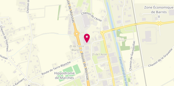 Plan de GiFi Castelsarrasin, Zone Industrielle 
1224 Route de Moissac, 82100 Castelsarrasin