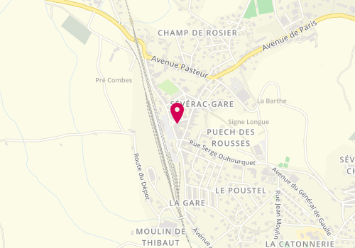 Plan de Minute Papillon, 2 avenue Pierre Semard, 12150 Sévérac-d'Aveyron