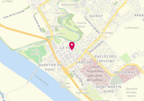 Plan de Le Boudoir de Rose, 18 Rue du General de Gaulle, 33410 Cadillac-sur-Garonne