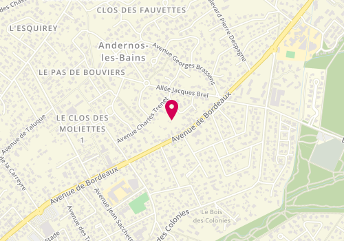 Plan de Les Secrets de Zoé, Résidence du Centre 2 Bordeaux, 33510 Andernos-les-Bains