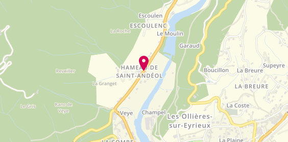 Plan de Ressourcerie Trimaran, 310 Route de Saint Sauveur, 07360 Les Ollières-sur-Eyrieux
