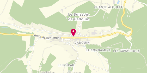 Plan de Au Coin des Choses, 3 place de l'Abbaye, 24480 Le Buisson-de-Cadouin