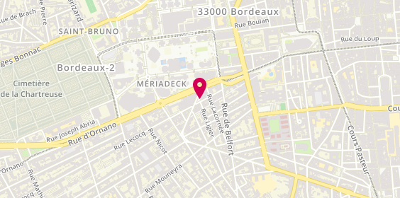 Plan de Megalux33, Angle
45-47 Rue Lecocq
Rue Ligier, 33000 Bordeaux, France