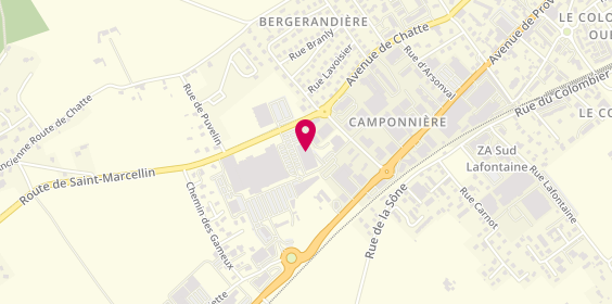 Plan de Ambiance By Me, Zone Commerciale Les Gameux
Route Saint-Marcelin
D27, 38160 Chatte, France