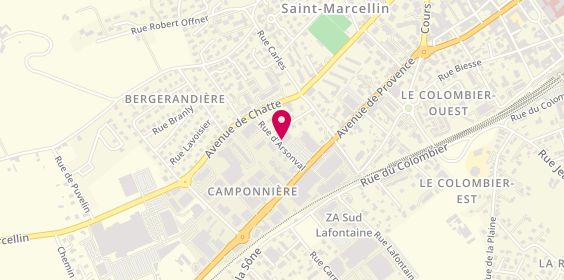 Plan de Easylit, Rue d'Arsonval, 38160 Saint-Marcellin