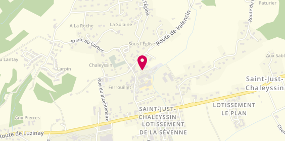 Plan de Au Bonheur d'Emilie, 145 Rue Gaston Perrier, 38540 Saint-Just-Chaleyssin