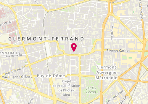 Plan de Le comptoir de Nina, 19 Rue Saint-Esprit, 63000 Clermont-Ferrand