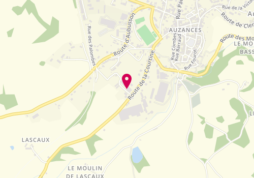 Plan de Decorateurs et Ebenistes de France, 46 Route de la Courtine, 23700 Auzances