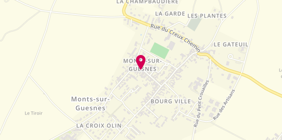 Plan de Octave et Milou, 5 place Frezeau de la Frezellière, 86420 Monts-sur-Guesnes