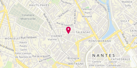 Plan de CHOLLET Isabelle - Atelier Reliure, 13 Rue Auguste Brizeux, 44000 Nantes