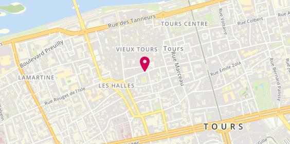 Plan de Geneviève Lethu, 74 Rue des Halles, 37000 Tours
