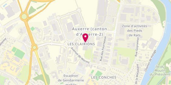 Plan de Conforama, Zone des Clairions
avenue de Worms, 89000 Auxerre
