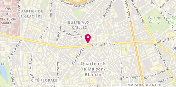Plan de MS Boutique, 182 Rue de Tolbiac, 75013 Paris