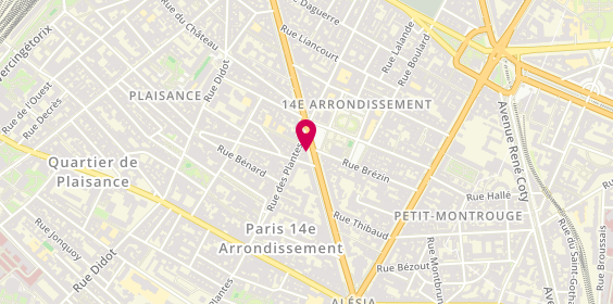 Plan de La Compagnie du Lit, 184 avenue du Maine, 75014 Paris