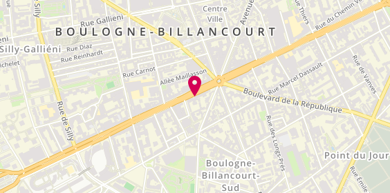 Plan de La Palette Peinture BOULOGNE, 9 avenue du Général Leclerc, 92100 Boulogne-Billancourt