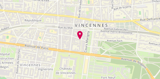 Plan de D'Un Jardin à l'Autre, 14 Rue Lejemptel, 94300 Vincennes