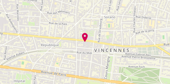 Plan de PAUSE. Vincennes, 97 Rue de Fontenay, 94300 Vincennes