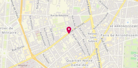 Plan de Carré Blanc, 81 Rue de Sèvres, 75006 Paris