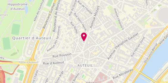 Plan de APSARA Professionnel du siège & du rideau, 118 avenue Mozart, 75016 Paris