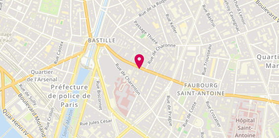 Plan de Carré Blanc, 58 Rue du Faubourg Saint-Antoine, 75012 Paris