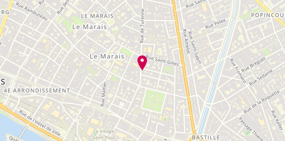 Plan de Laurent Badier Design, 34 Rue de Turenne, 75003 Paris