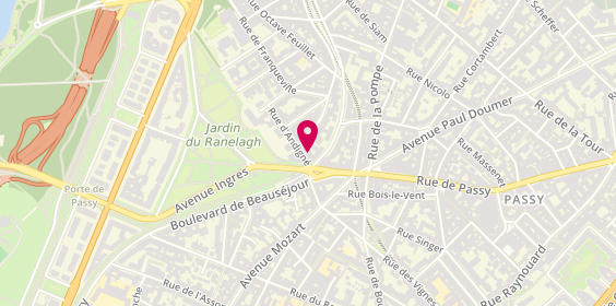 Plan de Maison de la Literie Prestige, 1 Boulevard Emile Augier, 75016 Paris