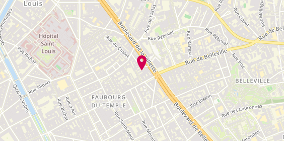Plan de Atelier Poisat, 129, Rue du Faubourg du Temple
14 Cr de la Grâce de Dieu, 75010 Paris