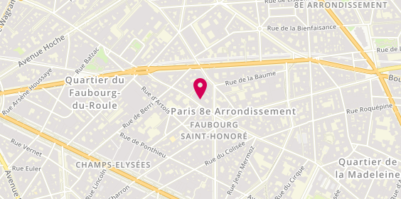 Plan de Pacific Compagnie, 166 Rue du Faubourg Saint-Honoré, 75008 Paris