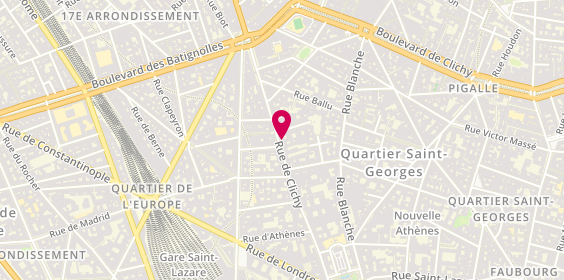 Plan de L'Aparthé, 54 Rue de Clichy, 75009 Paris