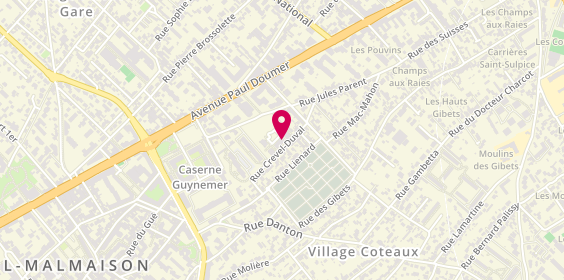 Plan de D-Plantes, 17 Rue Crevel Duval, 92500 Rueil-Malmaison