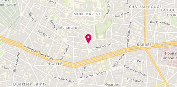 Plan de Les Petits Poulbots, 7 Rue Tardieu, 75018 Paris