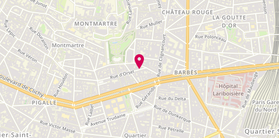 Plan de MBF Décoration, 10 Rue d'Orsel, 75018 Paris