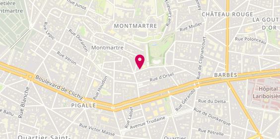Plan de La Case de Cousin Paul, 4 Rue Tardieu, 75018 Paris
