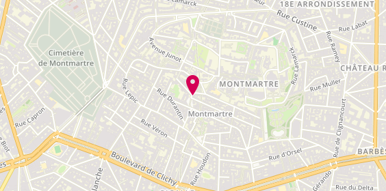 Plan de Montmartre Art Deco, 18 Rue Ravignan, 75018 Paris