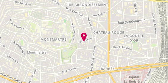 Plan de Artpaul, 13 Rue Muller, 75018 Paris