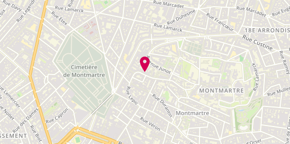 Plan de LEMAITRE Estelle, 69 Rue Lepic, 75018 Paris