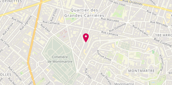 Plan de Kabane Design, 36 Rue Damrémont, 75018 Paris