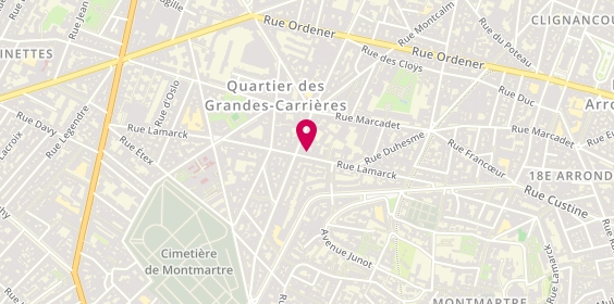 Plan de Sensitive et Fils, 112 Rue Lamarck, 75018 Paris