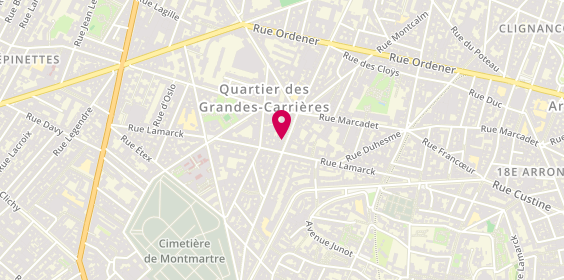 Plan de Chez Will, 55 Rue Damrémont, 75018 Paris
