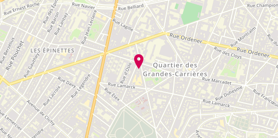 Plan de Les Ateliers du Petit Cerf, 35 Rue Joseph de Maistre, 75018 Paris