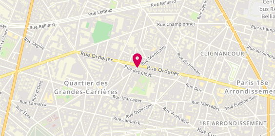 Plan de Orbitec Diffusion, 157 Rue Ordener, 75018 Paris