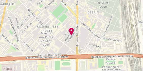 Plan de Aux Carnets d'Adresse, 17 Rue Voltaire, 93400 Saint-Ouen-sur-Seine
