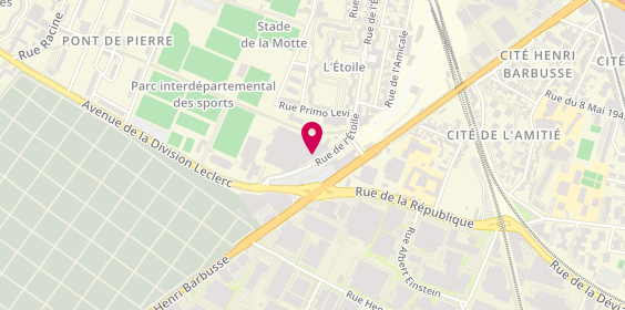 Plan de Miroiterie Boli Verre, 110-116 Rue de l'Étoile, 93000 Bobigny