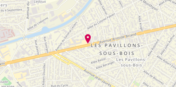 Plan de Centrale-Parquet, 59 avenue Aristide Briand, 93320 Les Pavillons-sous-Bois