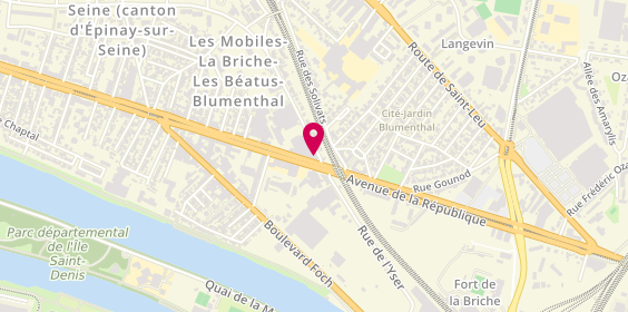 Plan de Passion Décor, 209 avenue de la République, 93800 Épinay-sur-Seine