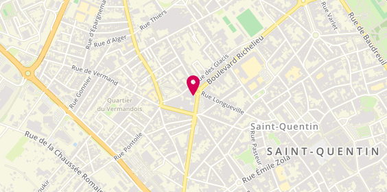 Plan de Tissus des Ursules, 1 place Longueville, 02100 Saint-Quentin