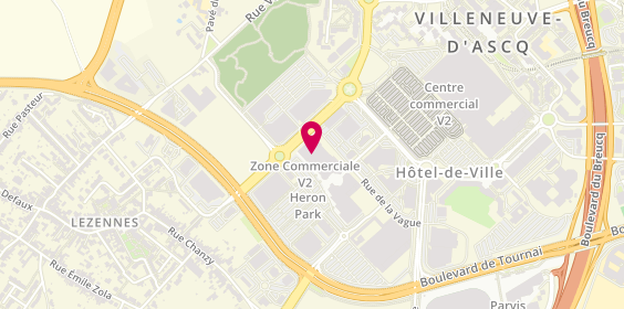 Plan de Zôdio, Zone Commerciale Heron parc avenue de l'Avenir, 59650 Villeneuve-d'Ascq