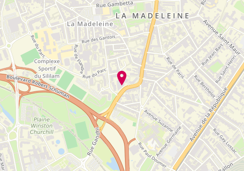 Plan de La Petite Boîte Jaune, 19 Rue du Général de Gaulle, 59110 La Madeleine