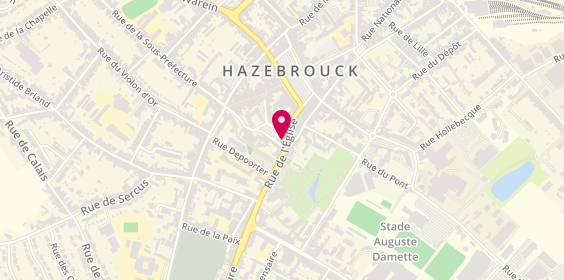 Plan de Monsieur Store Hazebrouck - Grace Darbon - Stores - Fenêtres - Volets - Portails, 28 Rue de l'Église, 59190 Hazebrouck